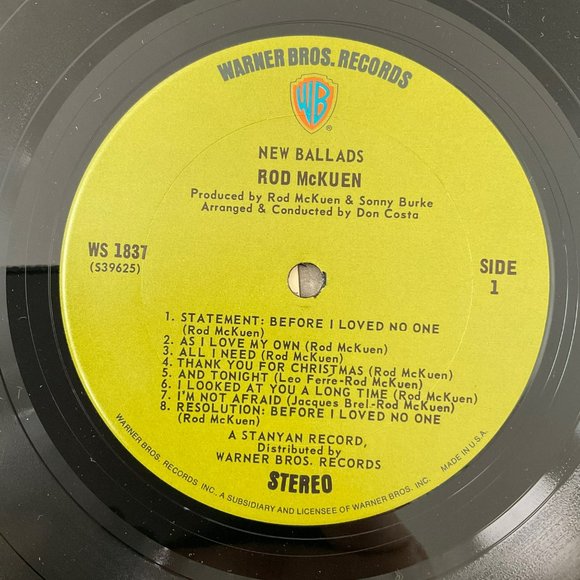 Rod McKuen: New Ballads Vintage Vinyl Record - Picture 8 of 11